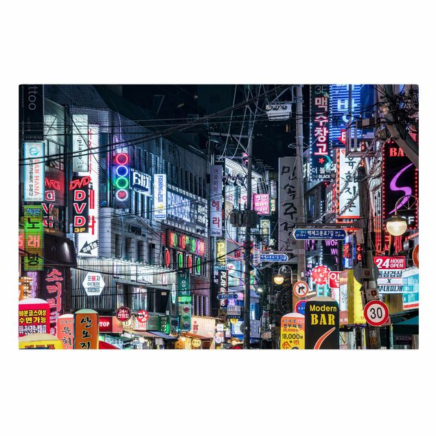 Wandbilder Architektur & Skyline Nachtleben von Seoul