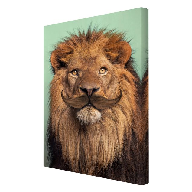 Wandbilder Kunstdrucke Löwe mit Bart