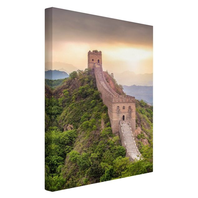 Leinwandbild Berge Die unendliche Mauer von China