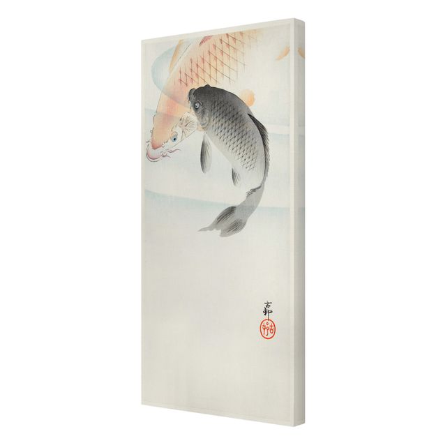 Wandbilder Retro Vintage Illustration Asiatische Fische I
