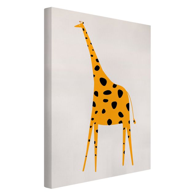 Kunstdruck Leinwand Gelbe Giraffe