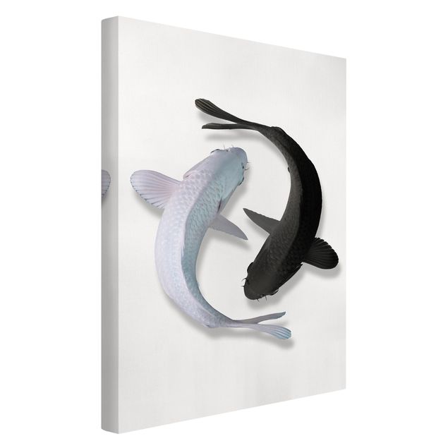 Kunstdruck Leinwand Fische Ying & Yang