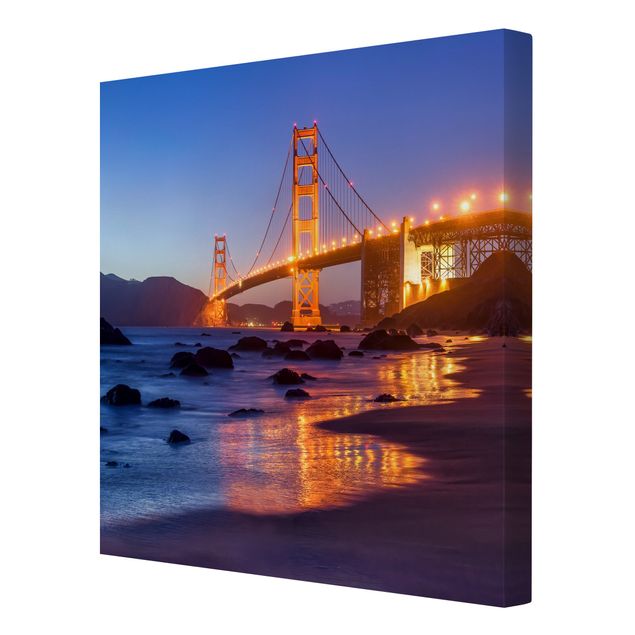schöne Bilder Golden Gate Bridge am Abend