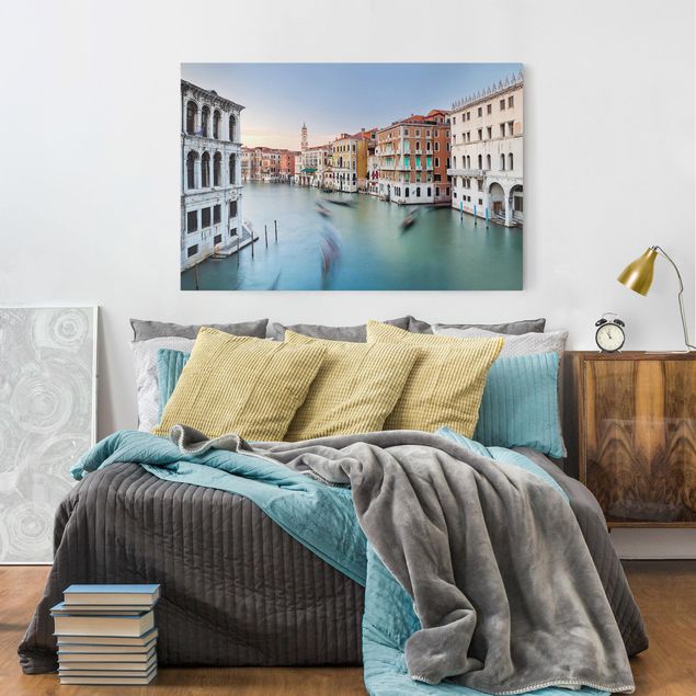 Leinwand Italien Canale Grande Blick von der Rialtobrücke Venedig