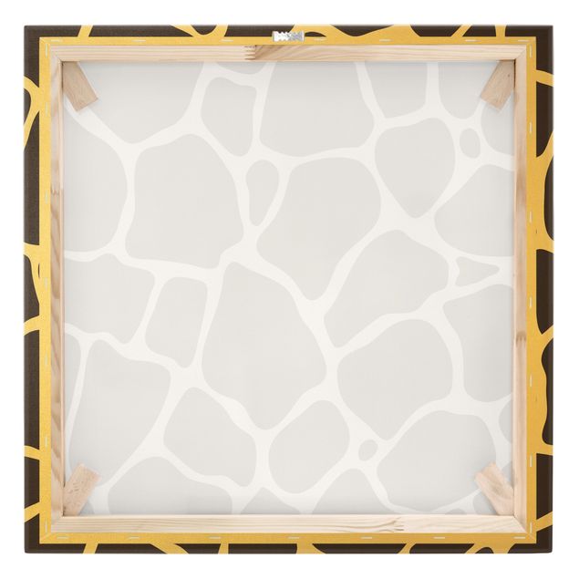 Leinwandbild Gold - Giraffen Print - Quadrat 1:1