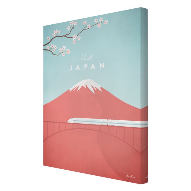 Skyline Leinwand Reiseposter - Japan