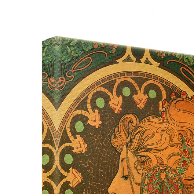 Leinwandbilder Muster Alfons Mucha - Die Feder
