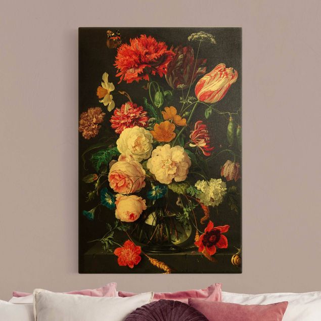 Wandbilder Floral Jan Davidsz de Heem - Stillleben mit Blumen in einer Glasvase