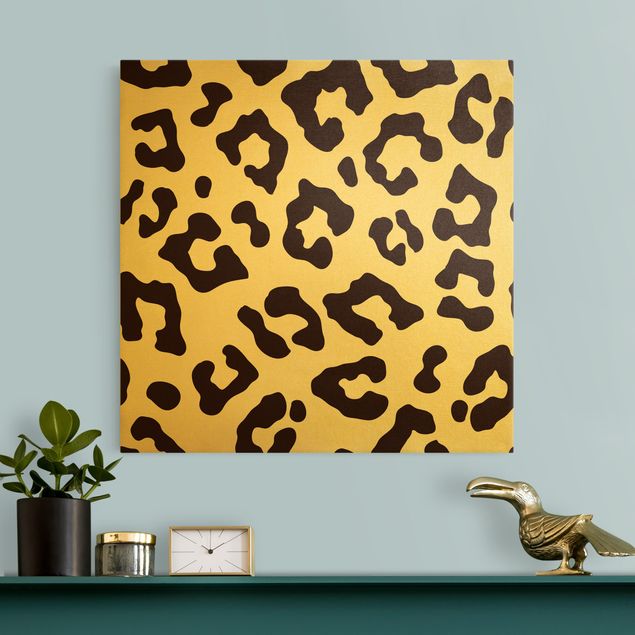 Tierbilder Leinwand Leoparden Print
