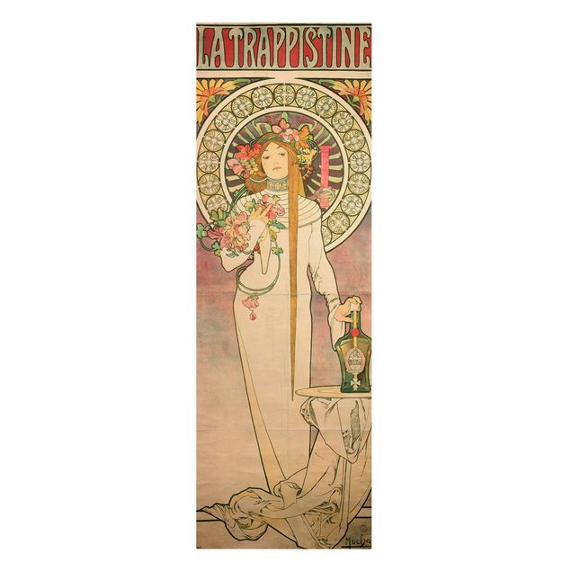Leinwandbild mit Spruch Alfons Mucha - Werbeplakat für La Trappistine