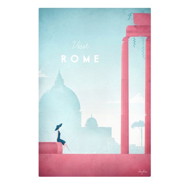 Skyline Leinwand Reiseposter - Rom