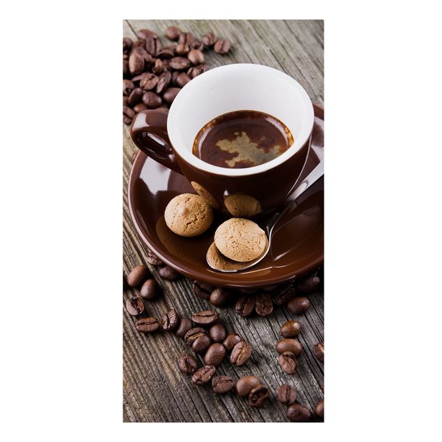 Leinwandbilder Kaffee Kaffeetasse mit Kaffeebohnen