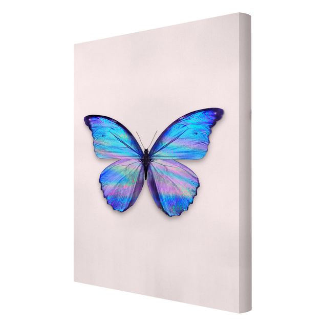 Wandbilder Kunstdrucke Holografischer Schmetterling