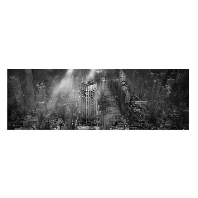 Leinwandbilder Städte Sonnenlicht über New York City