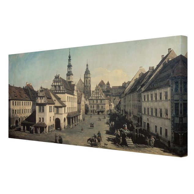 Skyline Leinwandbild Bernardo Bellotto - Der Marktplatz in Pirna