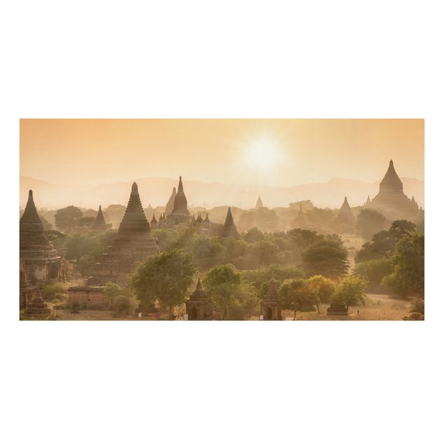 Wandbilder Landschaften Sonnenuntergang über Bagan