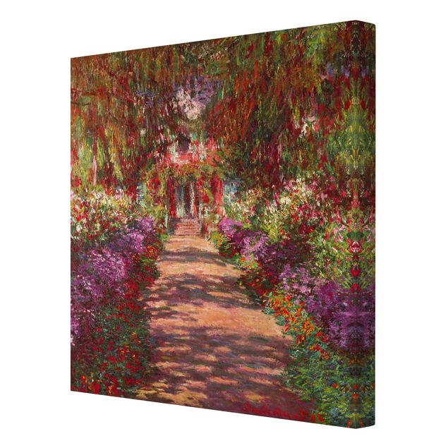Leinwandbilder Blumen Claude Monet - Weg in Monets Garten in Giverny