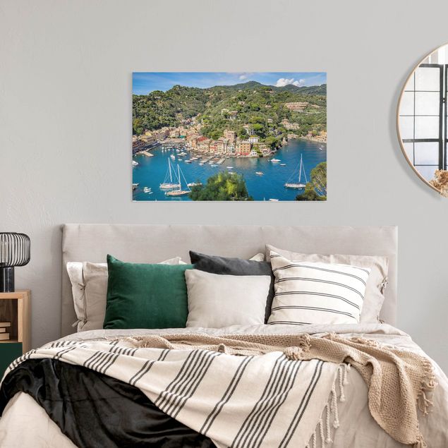 Italien Bilder auf Leinwand Portofino Harbour