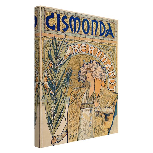 Leinwand Kunst Alfons Mucha - Plakat für Theaterstück Gismonda
