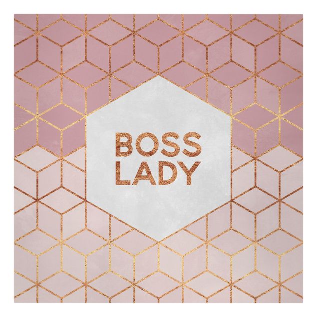 Leinwandbilder Muster Boss Lady Sechsecke Rosa