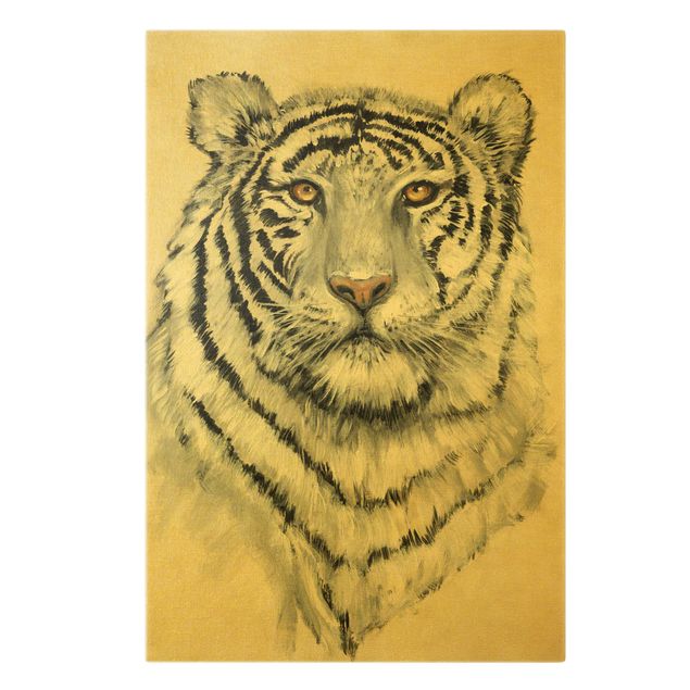 Wandbilder Modern Portrait Weißer Tiger I