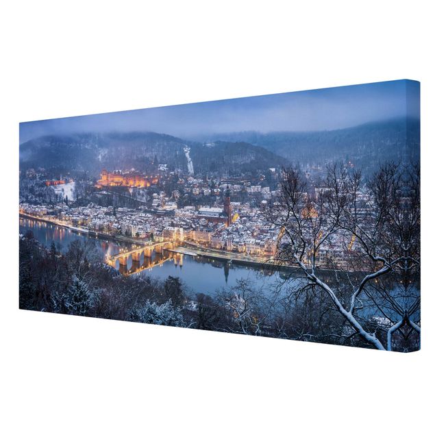 Wandbilder Modern Winterliches Heidelberg