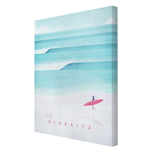 Kunstdrucke auf Leinwand Reiseposter - Biarritz