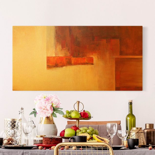 Leinwandbilder abstrakt Balance Orange Braun