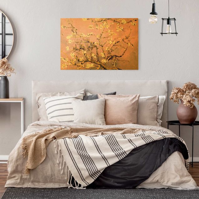 Kunststil Pointillismus Vincent van Gogh - Mandelblüte in altrosa