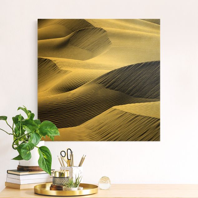 Wanddeko Küche Wellenmuster im Wüstensand