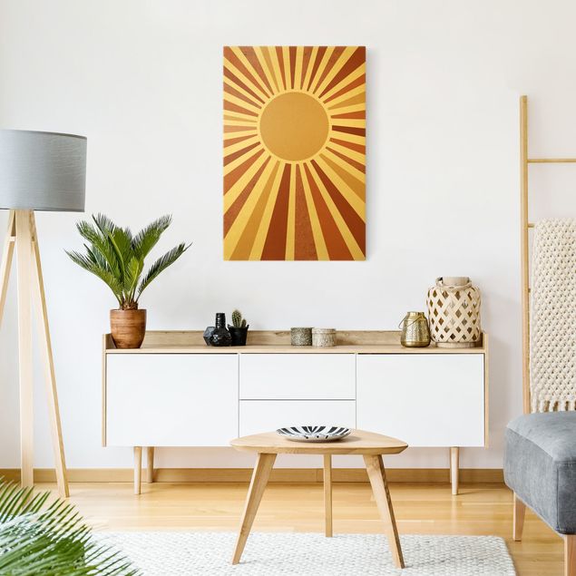 Wandbilder Modern Goldener Sonnenschein