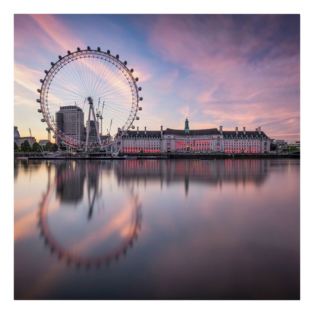 Wandbilder Architektur & Skyline London Eye bei Sonnenaufgang