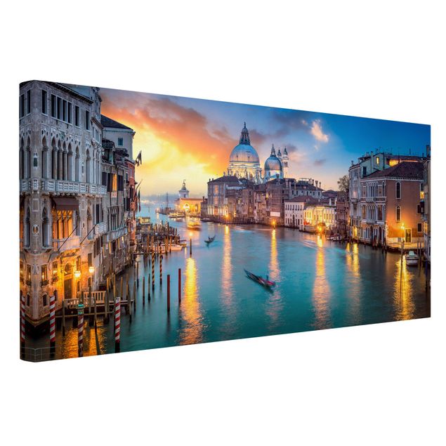 Italien Bilder auf Leinwand Sunset in Venice