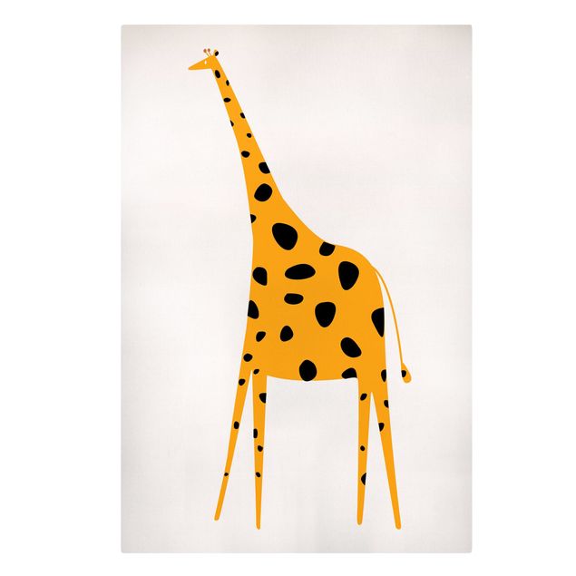 Wandbilder Kunstdrucke Gelbe Giraffe