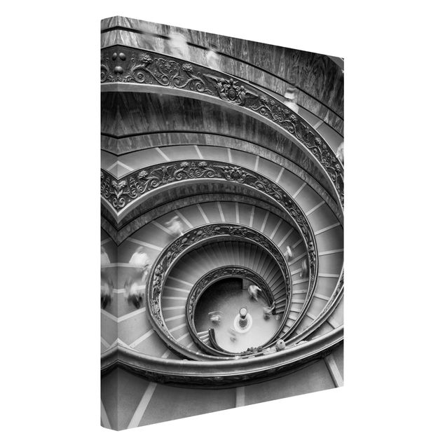 Leinwandbilder schwarz-weiß Bramante Treppe