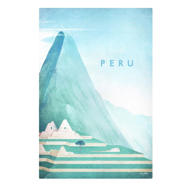 Skyline Leinwandbild Reiseposter - Peru