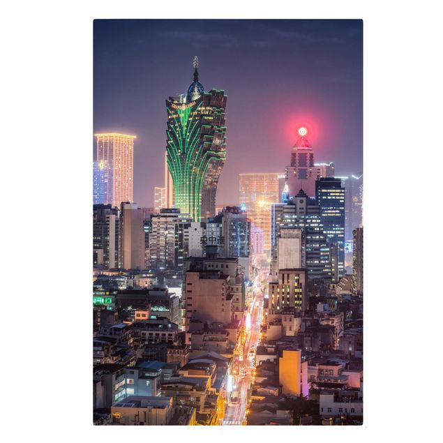 Wandbilder Architektur & Skyline Nachtlichter von Macau