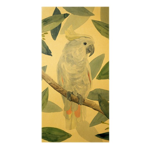 Wandbilder Blumen Tropischer Kakadu II