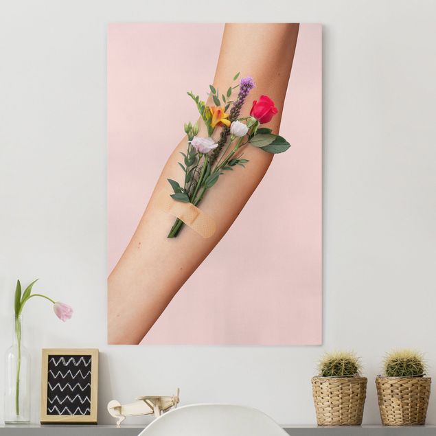 Wanddeko Küche Arm mit Blumen