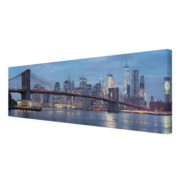 Wandbilder Modern Brooklyn Bridge Manhattan New York