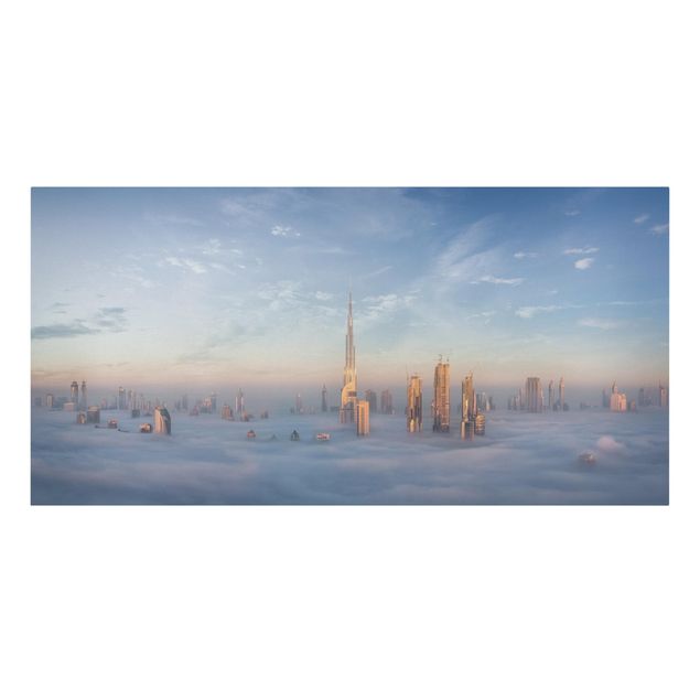 Leinwandbilder Städte Dubai über den Wolken
