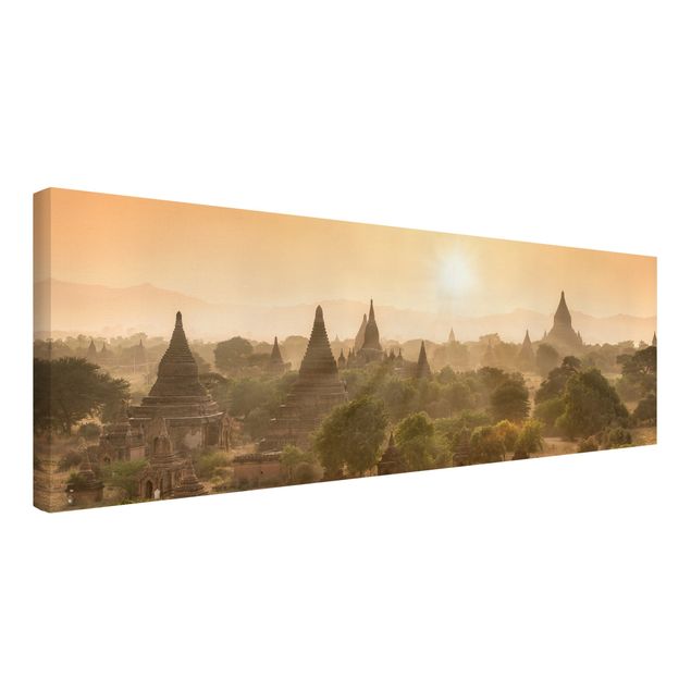 Sonnenuntergang Leinwand Sonnenuntergang über Bagan
