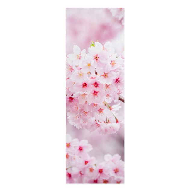 Skyline Leinwand Japanische Kirschblüten