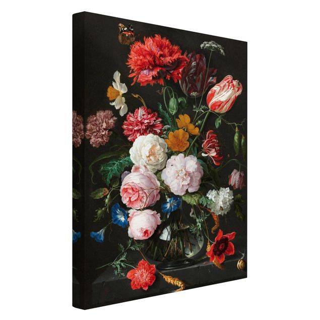Wandbilder Floral Jan Davidsz de Heem - Stillleben mit Blumen in einer Glasvase