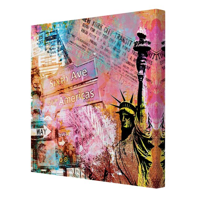 Skyline Leinwandbild Sixth Avenue New York Collage