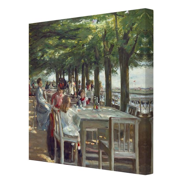 Kunstdruck Leinwand Max Liebermann - Terrasse des Restaurants Jacob