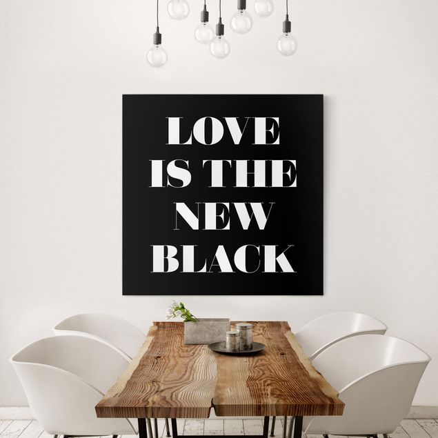 Leinwandbilder schwarz-weiß Love is the new black
