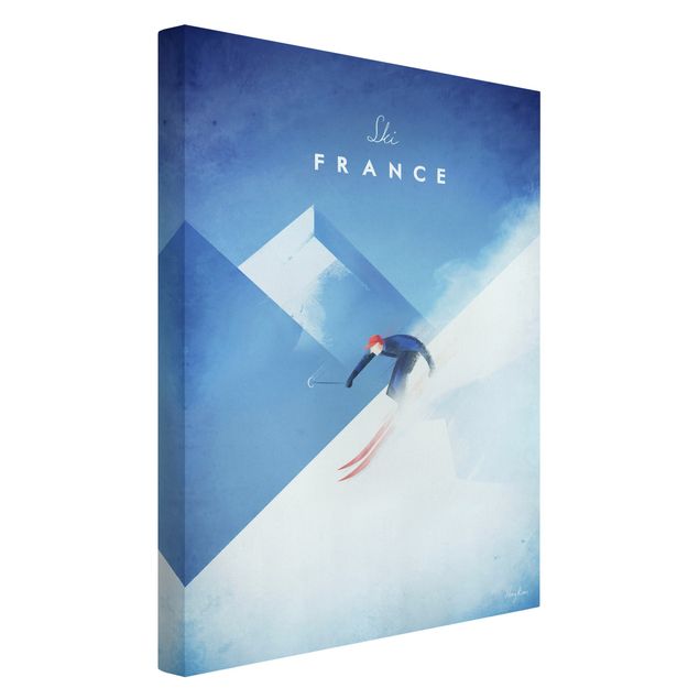 Wandbilder Landschaften Reiseposter - Ski in Frankreich