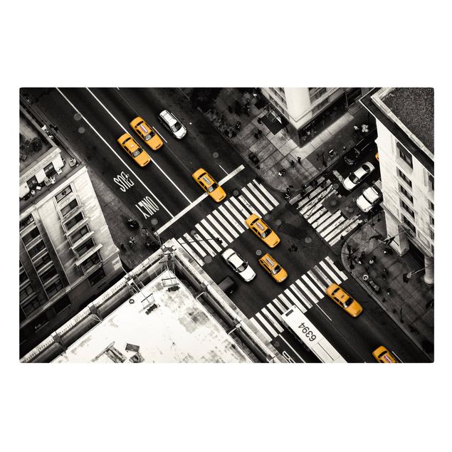 Skyline Leinwand New York City Cabs