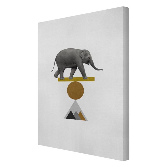 Wandbilder Modern Balancekunst Elefant